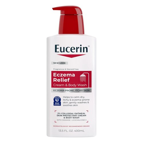 Eucerin Eczema Relief Body Wash - Soothing Cream with Colloidal Oatmeal & Licorice Root Extract | 13.5 Fl Oz