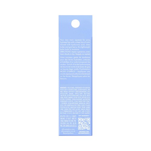 e.l.f. Squeeze Me Lip Balm, Moisturizing Lip Balm For A Sheer Tint Of Color, Infused With Hyaluronic Acid, Vegan & Cruelty-Free, Blueberry