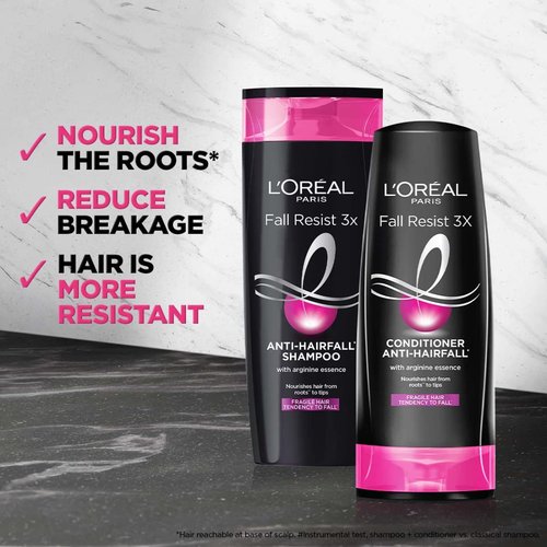 L'Oreal Paris Fall Repair 3X Shampoo - Strengthens Hair & Reduces Fall | 175ml