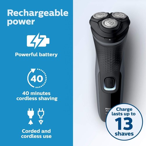 Philips Norelco Shaver 2300 - Rechargeable Electric Shaver with Pop-Up Trimmer | Model S1211/81