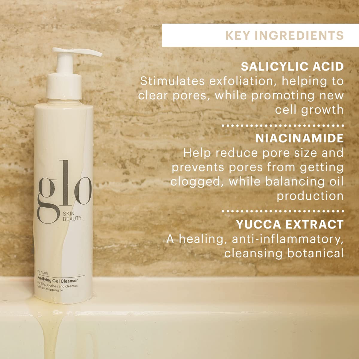 Glo Skin Beauty Purifying Gel Cleanser & Oil-Free Moisturizer Bundle - Perfect for Clear Skin
