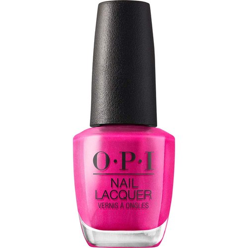 OPI Nail Lacquer La Paz-itively Hot | Opaque Bright Pink Pearl Chip Resistant Nail Polish | Fast Drying, Streak Free