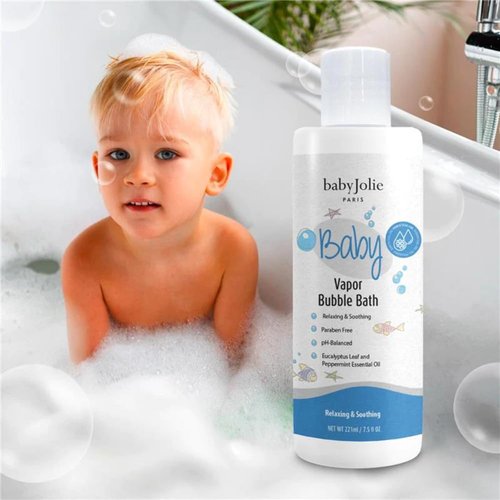 Baby Jolie Vapor Bubble Bath - Aromatherapy for Stuffy Nose & Cough Relief | Natural Essential Oils, 7.5 oz