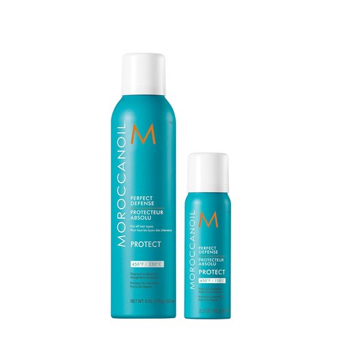 Moroccanoil Heat Protectant Spray - Perfect Defense for Hair | Full & Travel Size Bundle