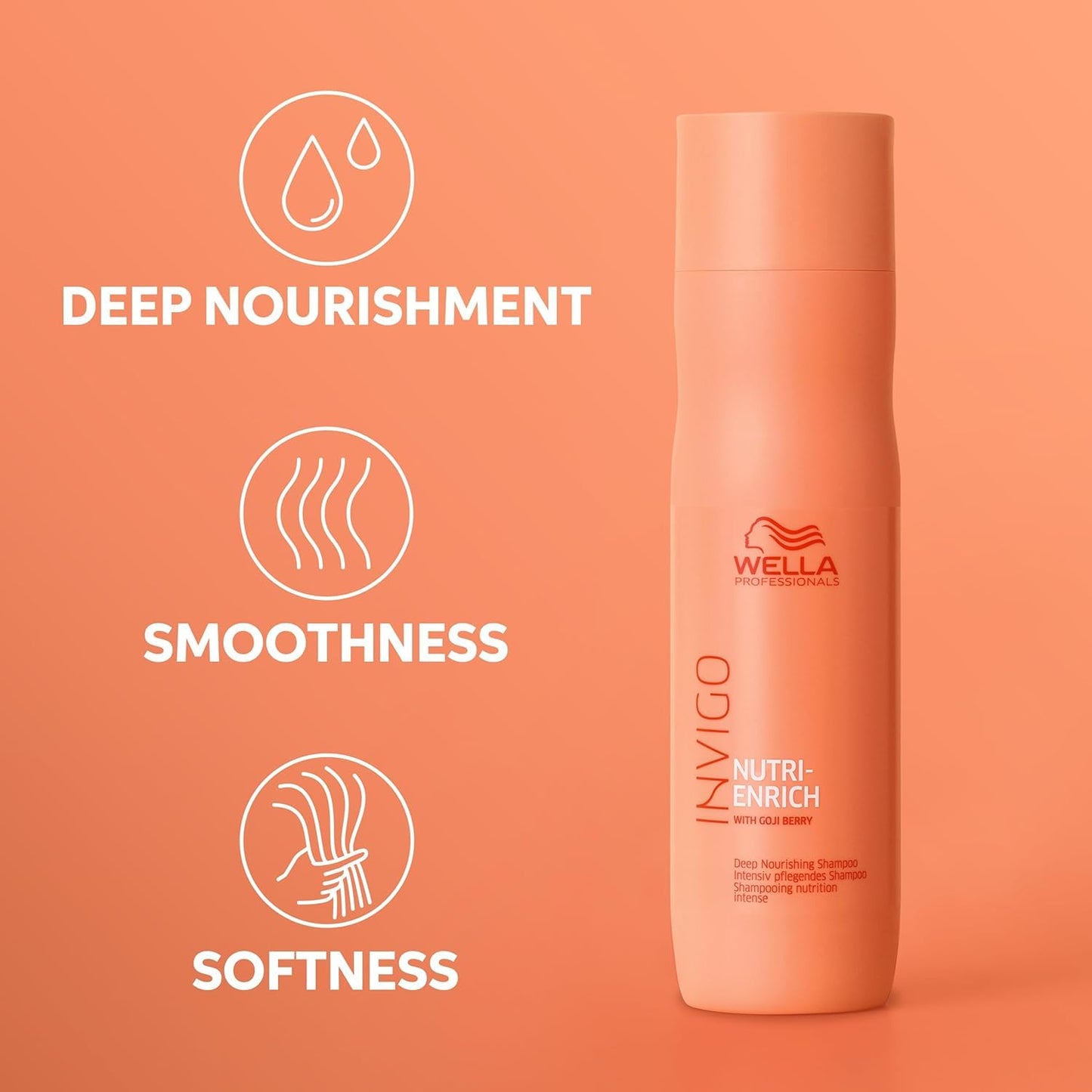 Wella Professionals Invigo Nutri-Enrich Shampoo & Conditioner Set - Deep Moisturizing for Dry, Damaged Hair