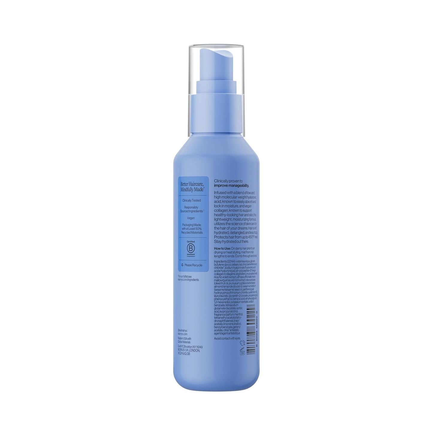 Eva NYC Hydrating Leave-In Conditioner Spray - Lightweight Detangler & Heat Protectant - 5 fl oz Jasmine Scent