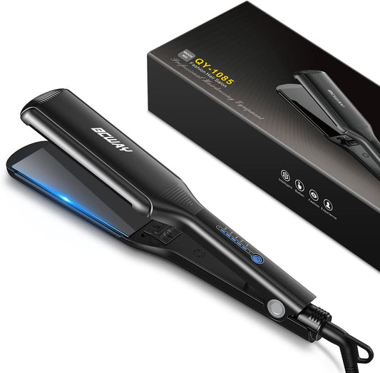 Skiennix Professional Hair Straightener - 2.16'' Extra-Large Titanium Flat Iron with 30s Instant Heating & 5 Heat Settings for All Hair Types