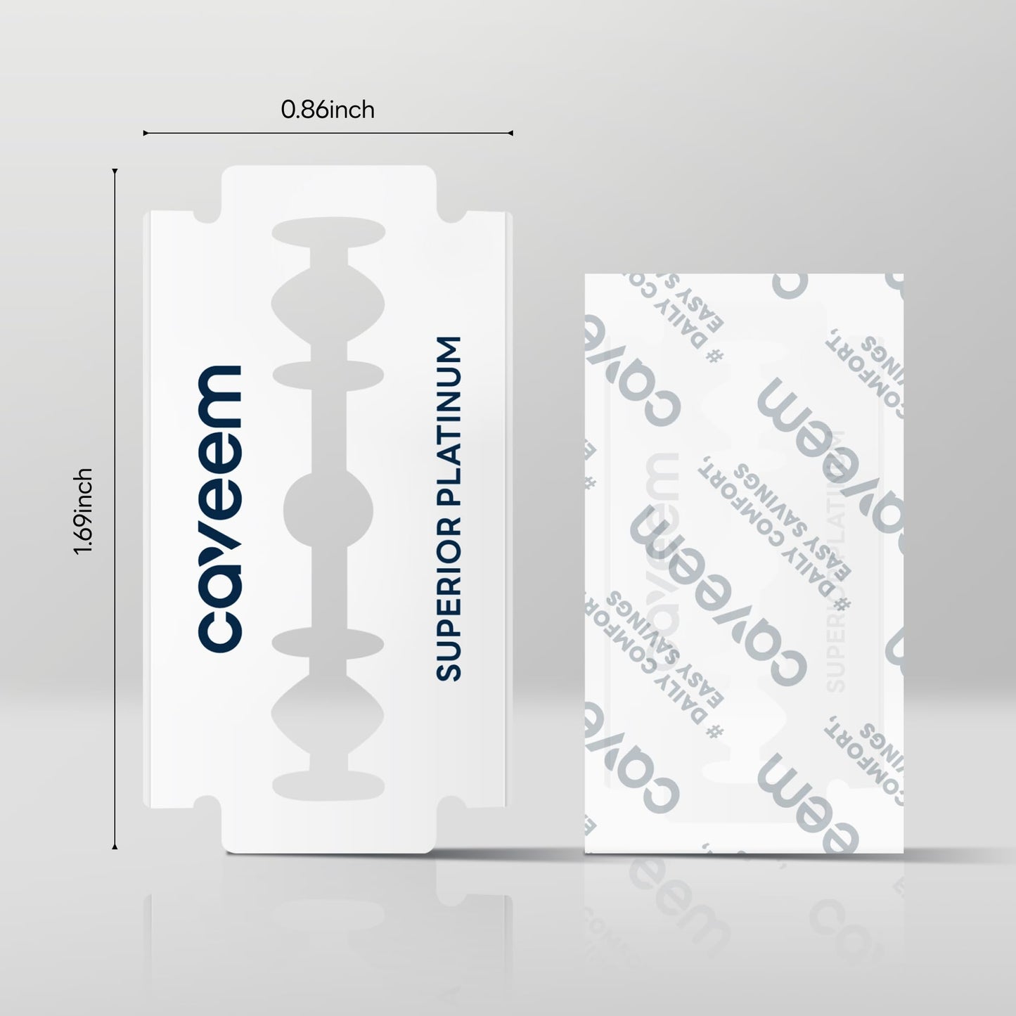 CAVEEM 60 Count Double-Edge Safety Razor Blades, Replacement Razor Refills for Shaving, Stainless Steel Blades for All Standards Double-Edge Razor