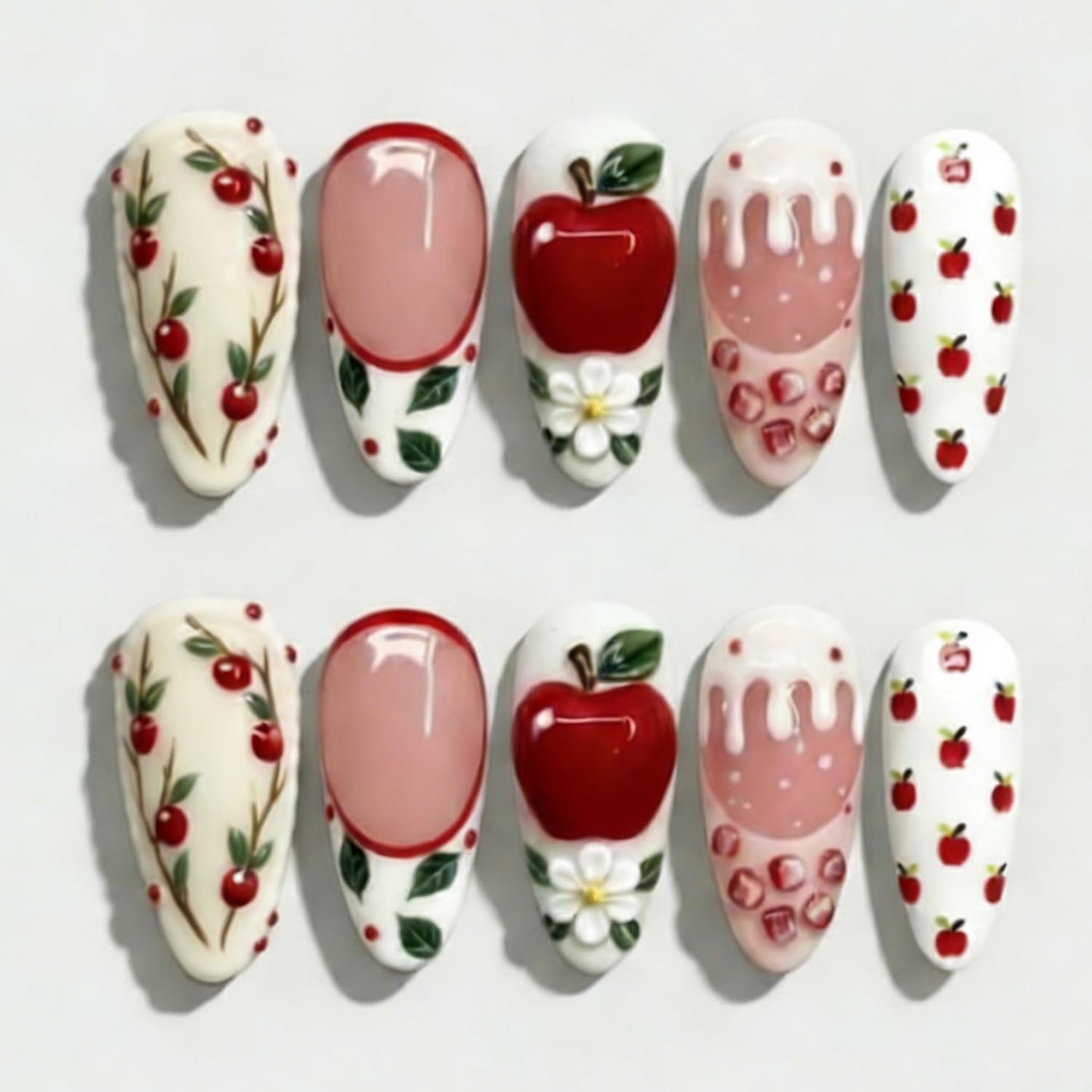 24Pcs St Patrick's Day Press on Nails Short Square Gold French Tip Fake Nails with Gold Rhinestones Horseshoe Rainbow Shamrocks False Nails St Patricks Day Acrylic Nails Irish Stick on Nails for Women