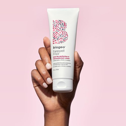 Briogeo Farewell Frizz Blow Dry Perfection Crème - Silicone-Free Heat Protectant for Smooth, Shiny Hair | Protects Up to 450°F | Vegan & Cruelty-Free