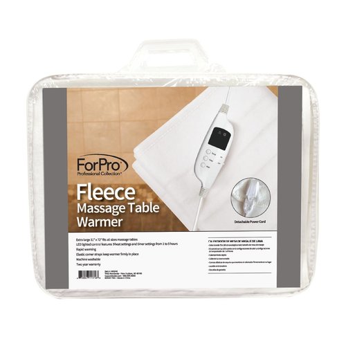 ForPro Professional Collection Fleece Massage Table Warmer - Extra Large 31" x 72" | 9 Heat Settings & LED Controller