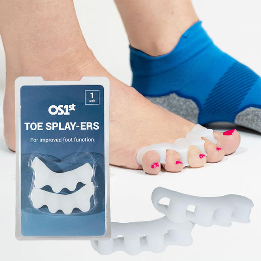 OS1st Toe Separators for Crowded Toes, Overlapping Toes, Foot Pain, Bunions, Toe Friction, Stability