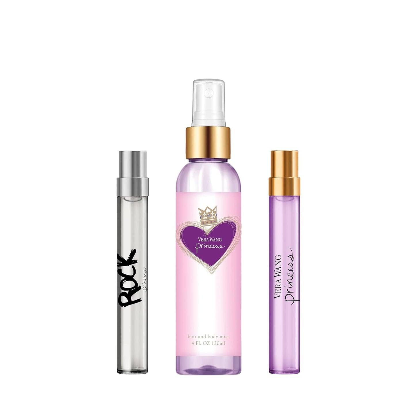 Vera Wang Princess | Rock Princess Body Mist & Eau de Toilette Spray Gift Set - Long Lasting Women's Fragrance, Notes of Peach, Jasmine & Vanilla