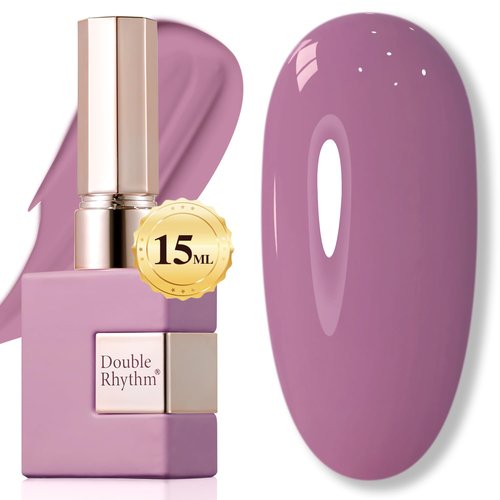 Double Rhythm 15ML Gel Polish Pure Sheer Same Color Same Bottle Soak Off Gel Polish Art Manicure Salon DIY at Home for Women (Wine Purple-A1469)