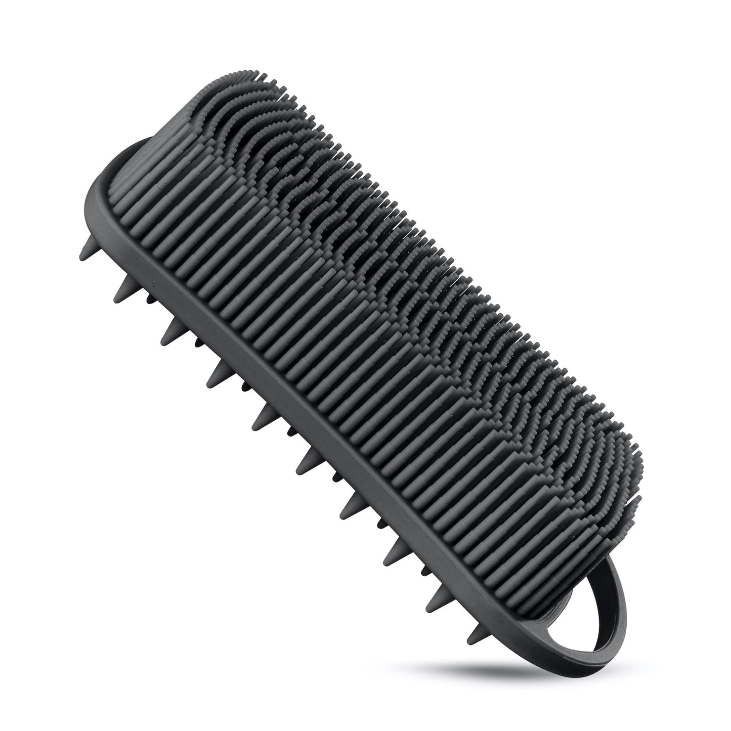 YEALIFE Silicone Body Scrubber, Gentle Exfoliating Scrub Brush with 22mm Soft Bristles, Deep Cleansing & Scalp Massage, Non-Slip Ergonomic Design, Fast Drying, Travel-Friendly for Shower Bath