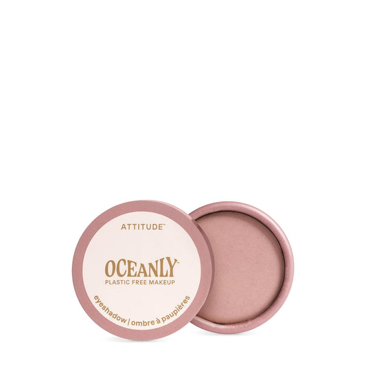 ATTITUDE Oceanly Eyeshadow - EWG Verified Shimmer Cream Makeup, Vegan & Plastic-Free, Pretty in Pink, 0.16 Fl Oz
