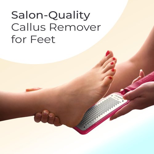 Microplane Colossal Foot File - Original Stainless Steel Callus Remover & Gentle Foot Scrubber | Red