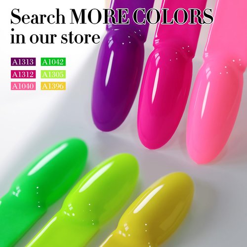 Double Rhythm 15ML Gel Nail Polish Pure Sheer Same Color Same Bottle Soak Off Gel Polish Art Manicure Salon DIY at Home for Women (Bright Green-A1042)
