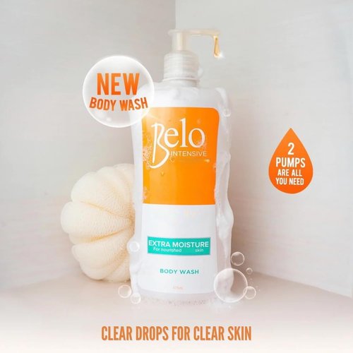 Belo Essentials Intensive Body Wash - Hydrating Daily Cleanser with Glycerin for Even Tone | 475ml