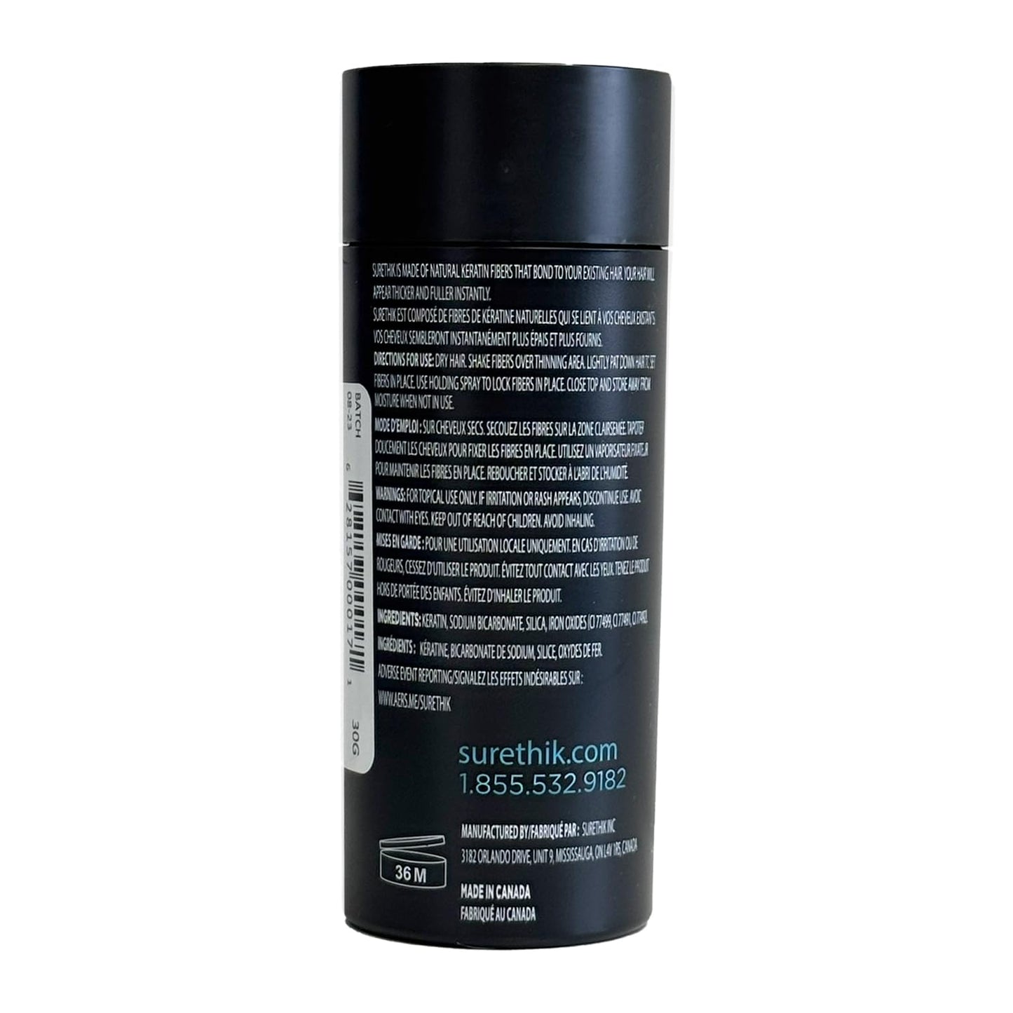 SURETHIK Hair Fibers, 30g (Auburn), Fills Thinning Hair for Visibly Fuller Look, Conceals Bald Spots, Natural Look, For Men & Women