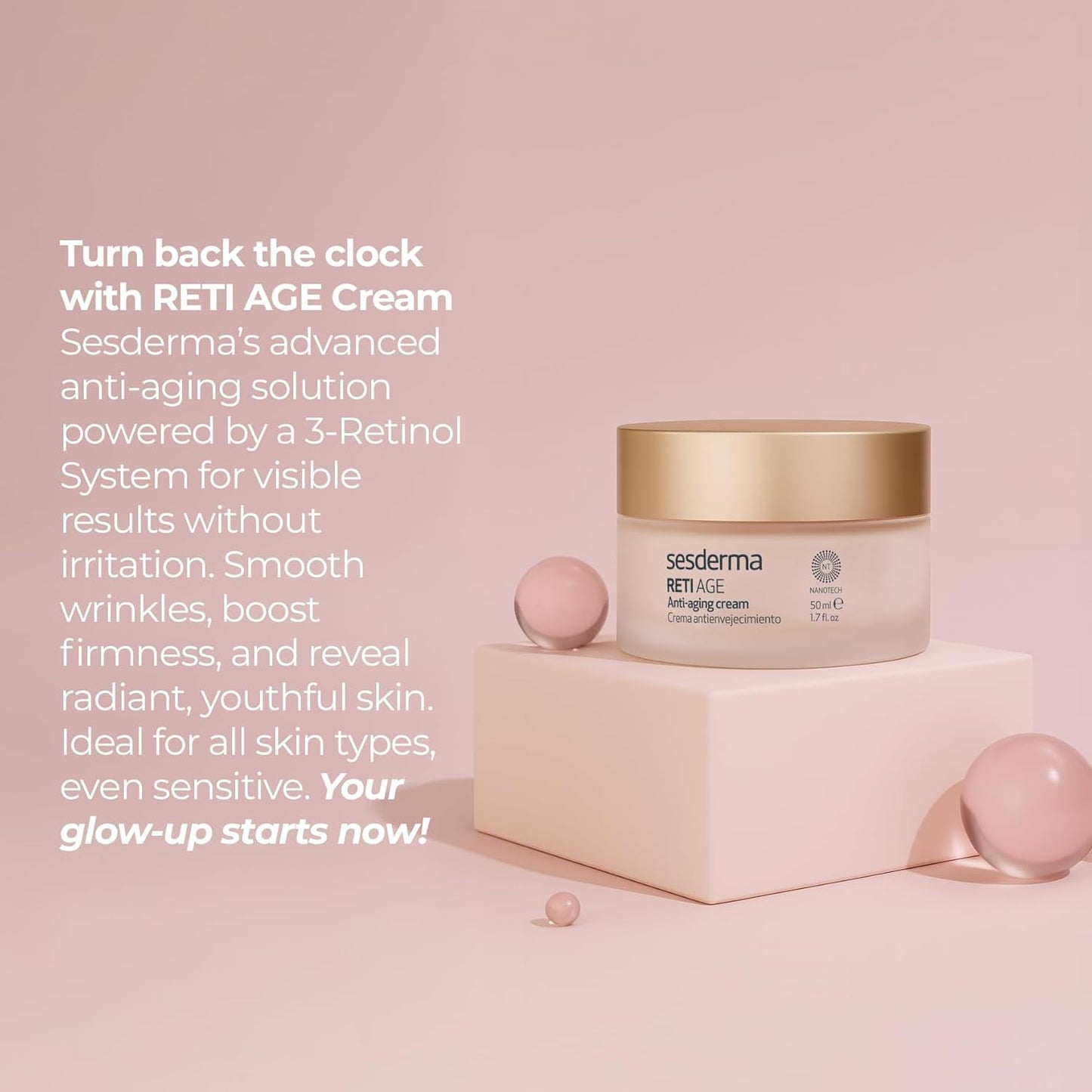 Sesderma RETI AGE Anti-Aging Cream - Revitalize Skin, 1.7 Fl Oz | Youthful Glow
