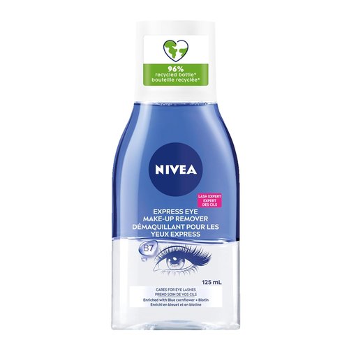 NIVEA Double Effect Eye Make-Up Remover - Gentle Formula for Effortless Makeup Removal | 6.7 Fl Oz
