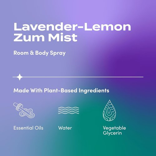 Indigo Wild Zum Mist Room & Body Spray - Lavender-Lemon Aromatherapy Essential Oil - 4 Fl Oz