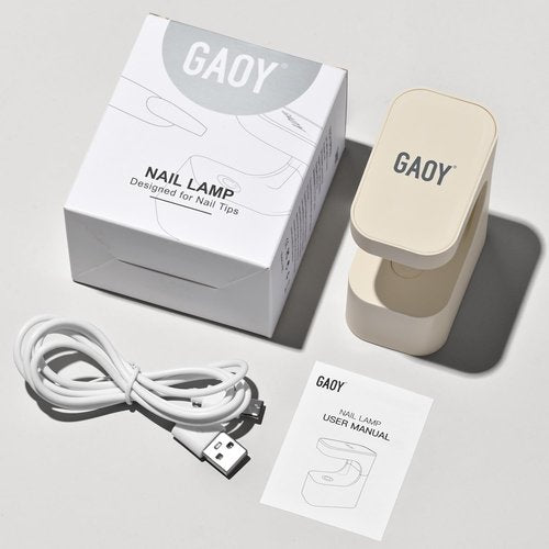 GAOY Mini UV Light for Gel Nails, Small Curing Light with 2 Timers, U-Shaped LED Nail Lamp for Fast Curing, Creamy White