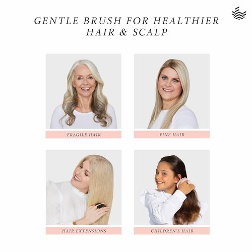 Manta Original Anti-Breakage Hairbrush - Gentle Detangling Brush for All Hair Types | Pink