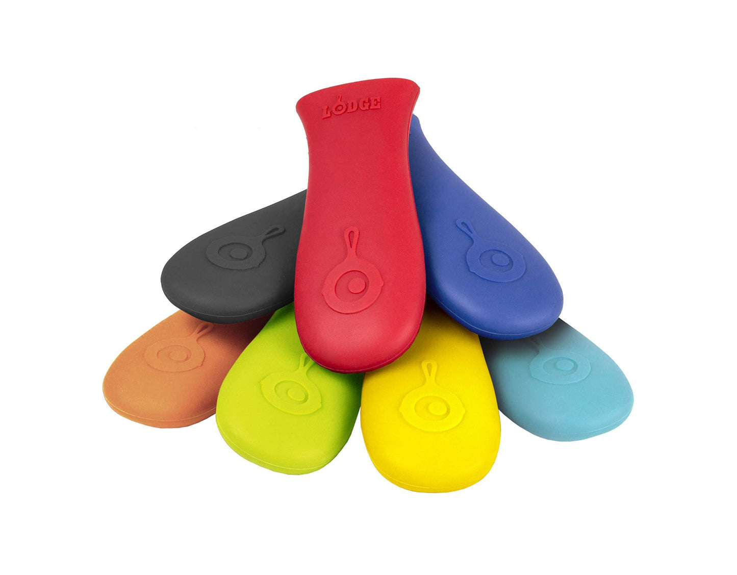 Lodge Silicone Hot Handle Holder - Dishwasher Safe Hot Handle Holder Designed for Lodge Cast Iron Skillets 9 Inches+ w/Keyhole Handle - Reusable Heat Protection Up to 500° - Black