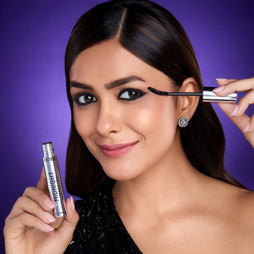 Renee Midnight Mascara - Clump-Free, Long-Lasting Formula with 360-Degree Wand | Darkest Black, Nourishing & Volumizing