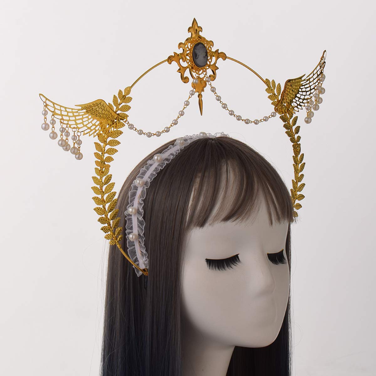 BLESSUME Mary Halo Crown Headband Goddess Headwear Halloween Costume Headpiece Headdress for Cosplay Party (I) Multicoloured