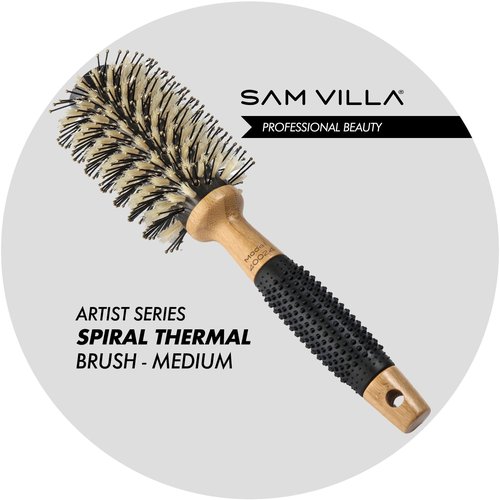 Sam Villa Artist Series Hair Brush - Nylon & Boar Bristle Spiral Thermal Styling Tool