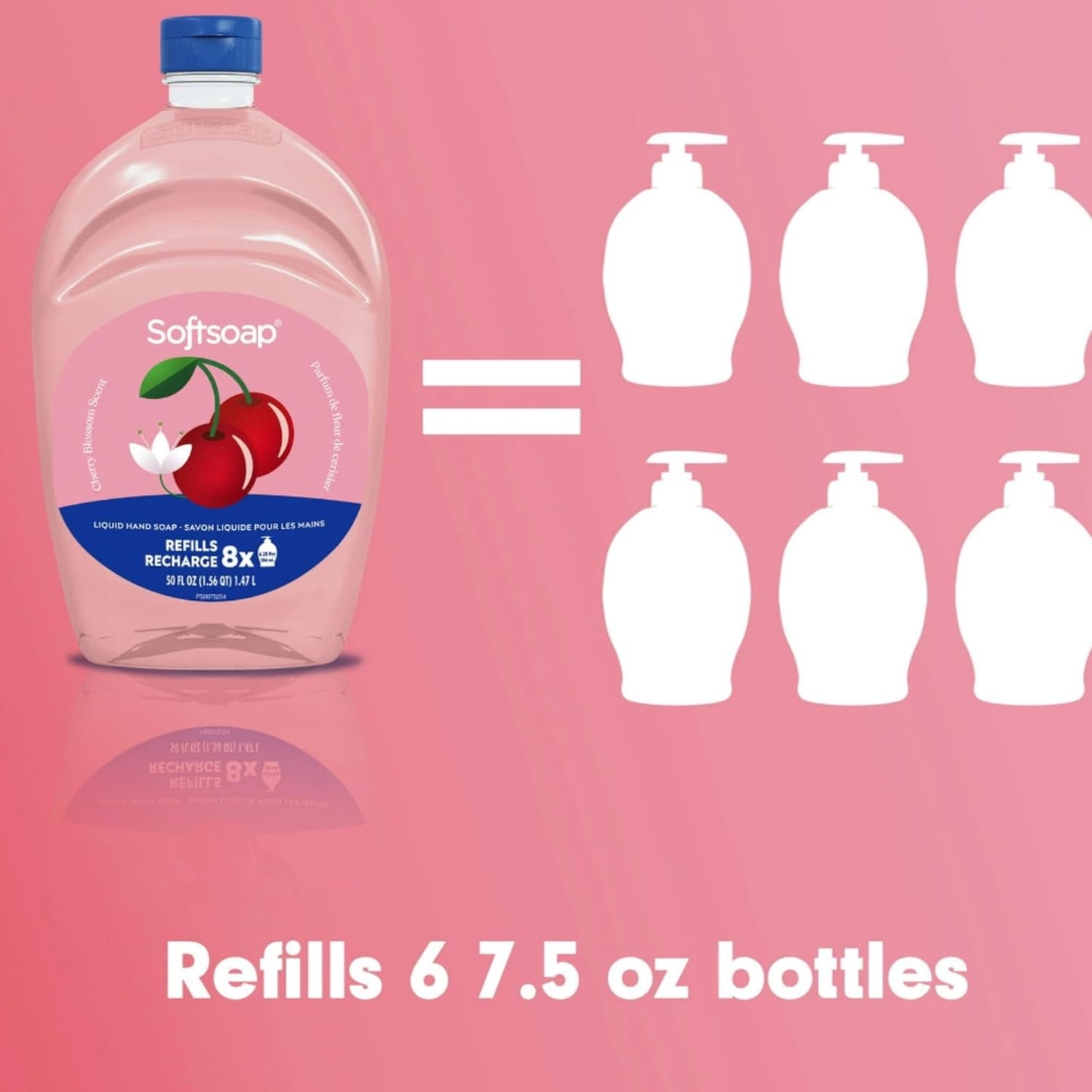 Softsoap Limited Edition Seasonal Scents - Extra Large 100 FL Oz Refill Bottles | Cherry Blossom Liquid Hand Wash