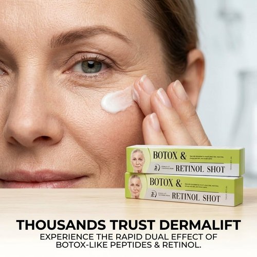 Skrmooning Retinol Serum Anti-Wrinkle Firming Cream-Skin Firming and Lifting Lotion, Natural Pore Minimizing Serum-Lifting Firming Fine Line Repair Suitable for All Skin Types (Pack of 2)