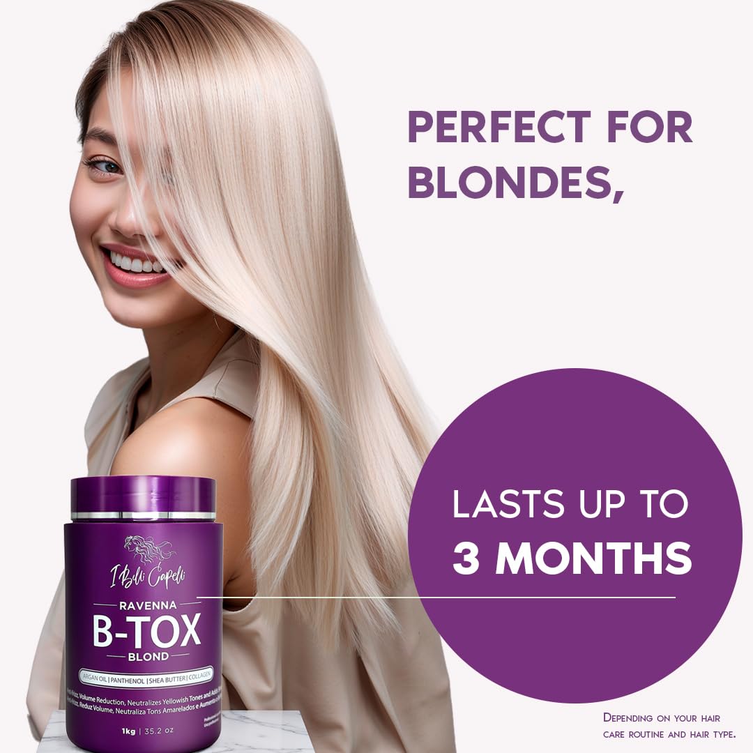 I Belli Capelli Ravenna Hair B-tox Treatment - Formaldehyde-Free, Anti-Frizz, Deep Hydration | 35.2 oz (1kg)