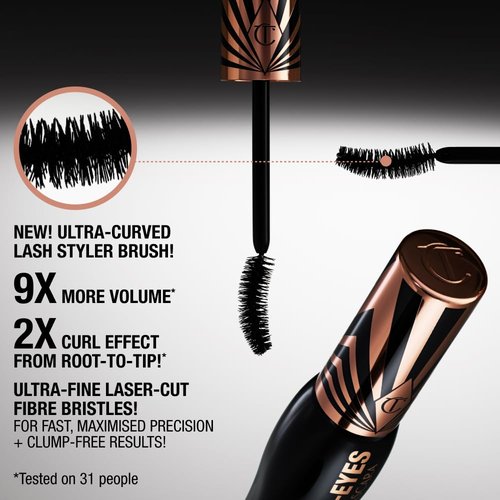 Charlotte Tilbury Exagger-Eyes Mascara - Volumizing & Lengthening, 28-Hour Smudge-Proof Formula