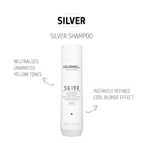 Goldwell Dualsenses Silver Shampoo - Brightens Blonde & Gray Hair | 300mL