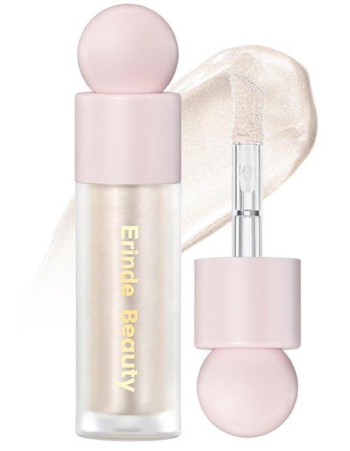Erinde Liquid Highlighter - Natural Glossy Finish Face Bronzer Stick | Lightweight & Blendable Cream, 01# Moonlight
