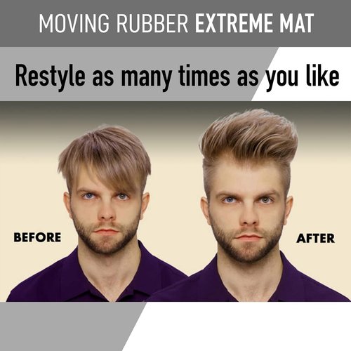 GATSBY Moving Rubber Extreme Mat Hair Styling Wax - Strong Hold, Matte Finish | 80g/2.8oz