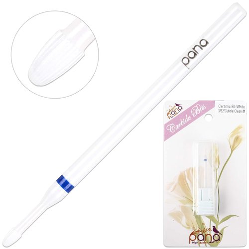 Pana Ceramic Cuticle Clean Nail Bit - Medium Grit 3/32" for Electric Dremel Drill Machine