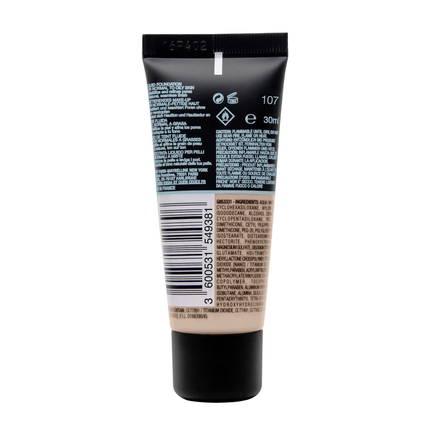 Maybelline New York Fit Me Matte & Poreless Foundation, 107 Rose Beige