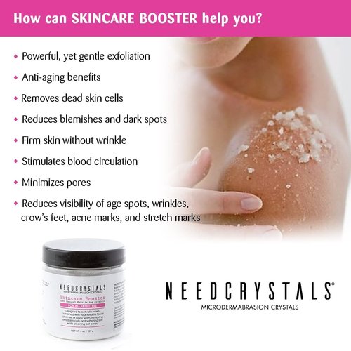 NeedCrystals Microdermabrasion Crystals - Natural Facial Scrub for Dull Skin | 4 oz Exfoliator for Scars & Wrinkles