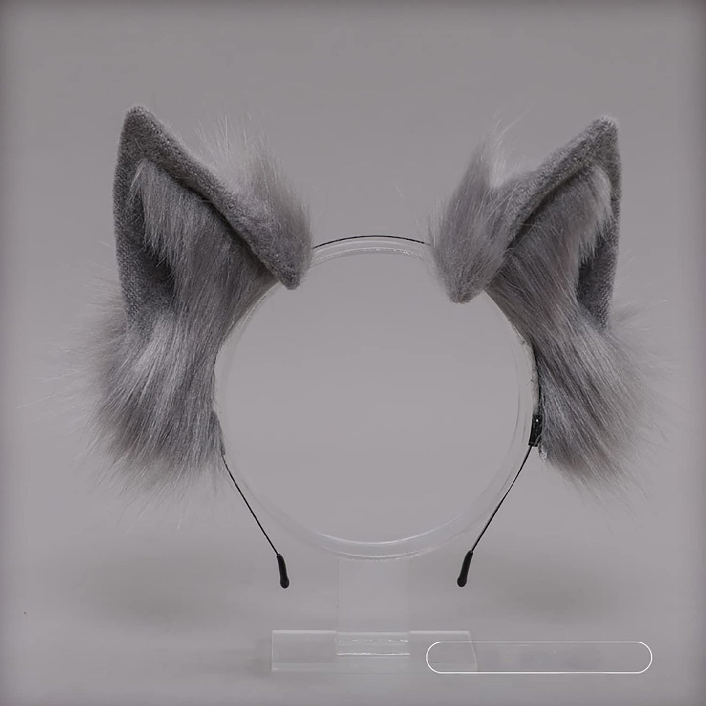 Faylay Wolf/Fox/Cat Ear Cosplay Headwear Girl Accessories Handmade Hairband Furry Ear Faux Fur Headband (04-8 Grey)