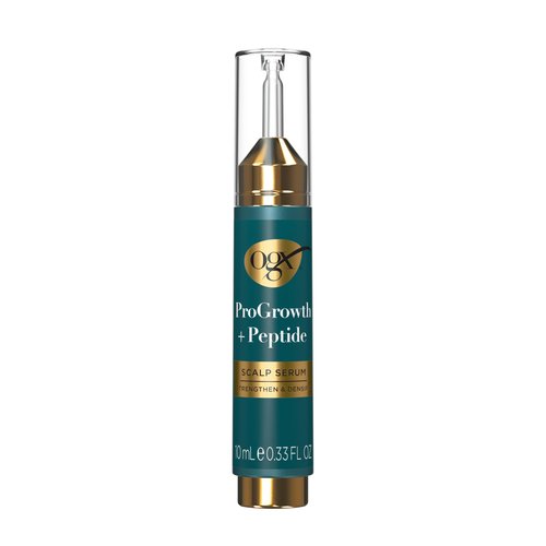 OGX ProGrowth + Peptide Scalp Serum, Strengthens & Densifies by Hydrating the Scalp and Reinforcing Roots to Support Natural Hair Growth, 0.33 fl. oz
