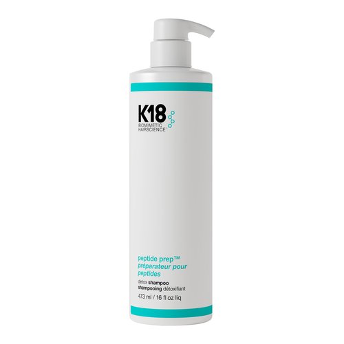 K18 PEPTIDE PREP™ Color-Safe Detox Clarifying Shampoo, Non-Stripping, pH-Optimized Cleanse, Removes Product Buildup, Dirt, Oils & Metals, 16 Fl Oz