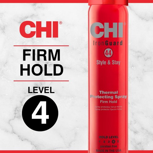 CHI 44 Iron Guard Firm Hold Protecting Spray - Heat Protectant & Hairspray, 2.6 Oz | Sulfate-Free, Paraben-Free