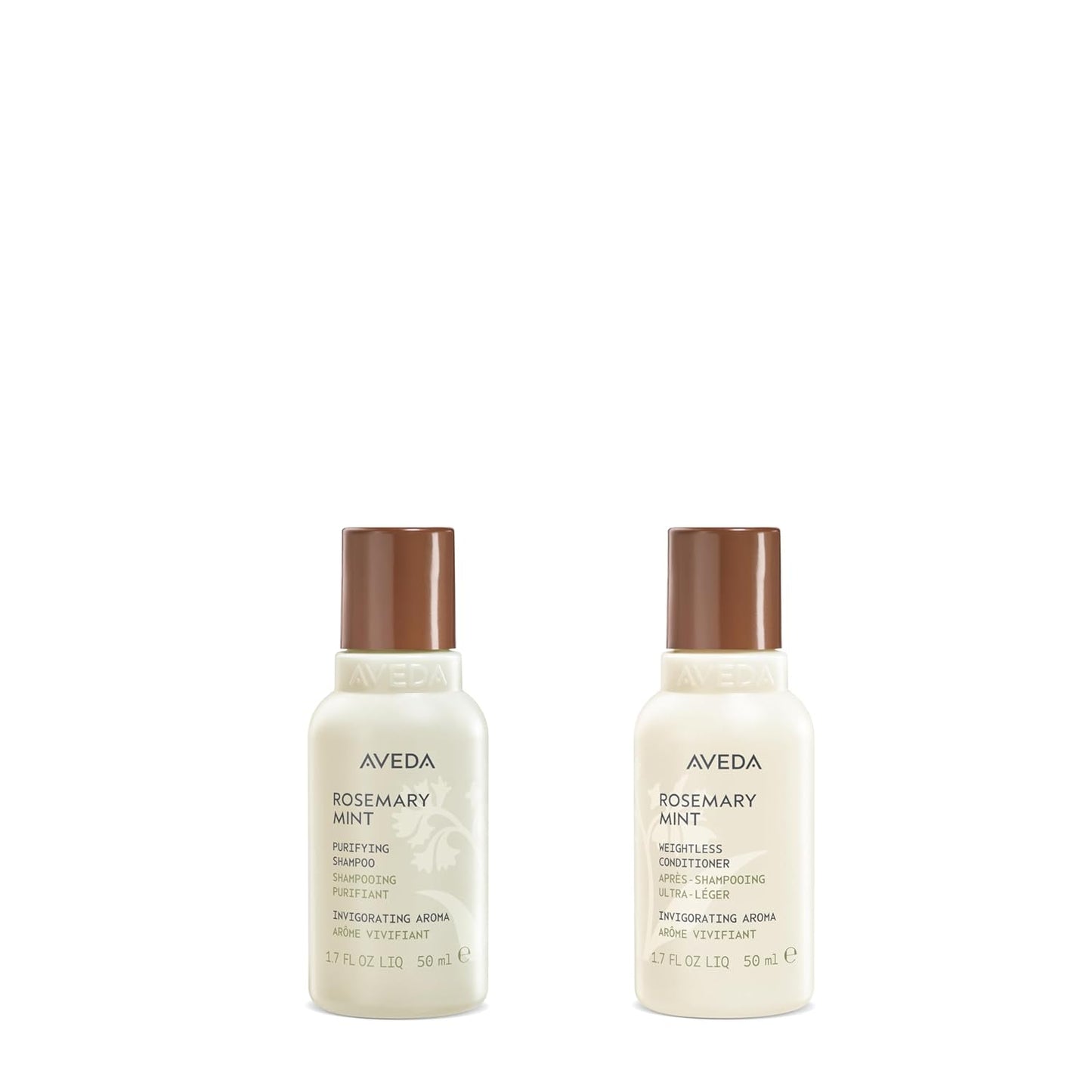 Aveda Rosemary Mint Purifying Shampoo & Conditioner Duo - Clarifying & Lightweight for Normal to Oily Hair | Travel Size