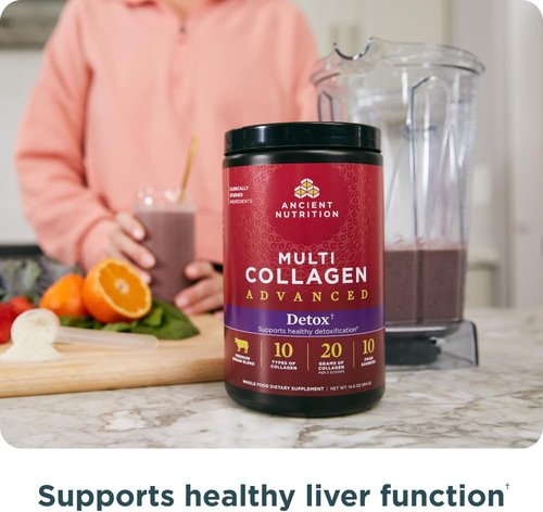 Ancient Nutrition Multi Collagen Protein Powder - Cleanse & Detox Formula, Unflavored, 36 Servings