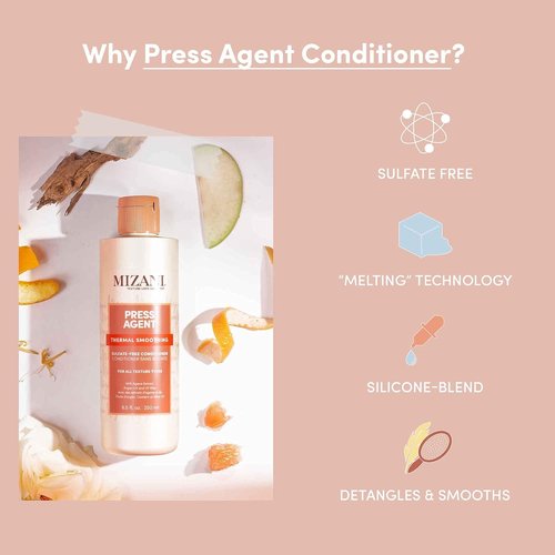 Mizani Press Agent Conditioner - Sulfate-Free Formula for Easy Detangling & Humidity Control